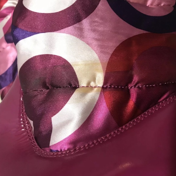 Coach Charm Signature Logo Quilted Pink Boots 8.5 - Picture 7 of 8